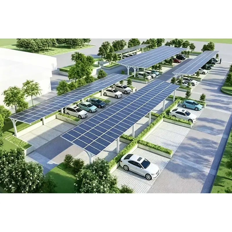 Sistem Carport Solar Tiub Persegi